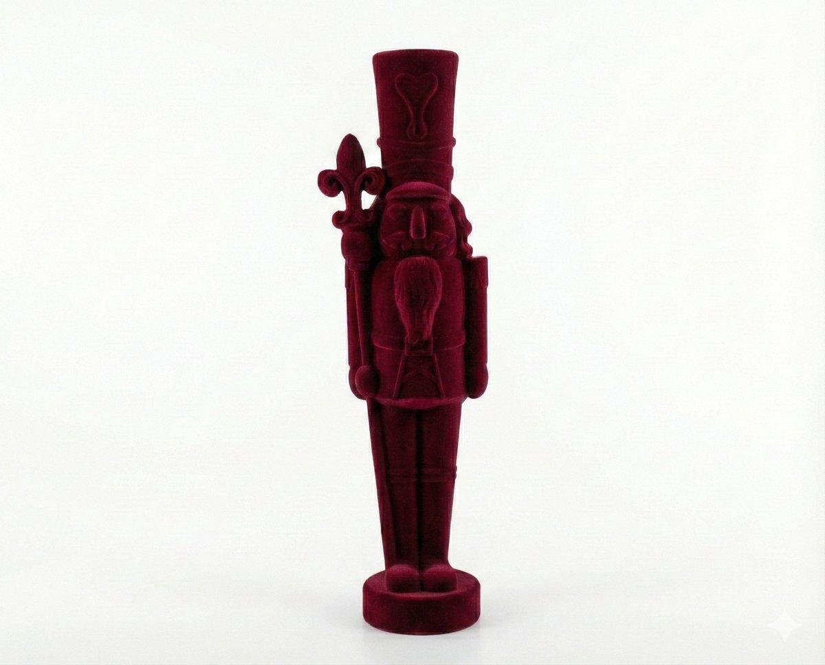 Xmas. Schiaccianoci In Velluto 78cm - Bordeaux