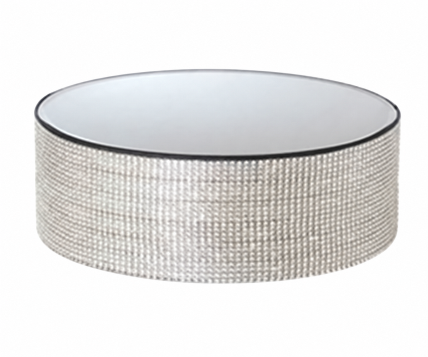 Wedd. Specchio Tondo Bordo Strass 30x30h.12cm