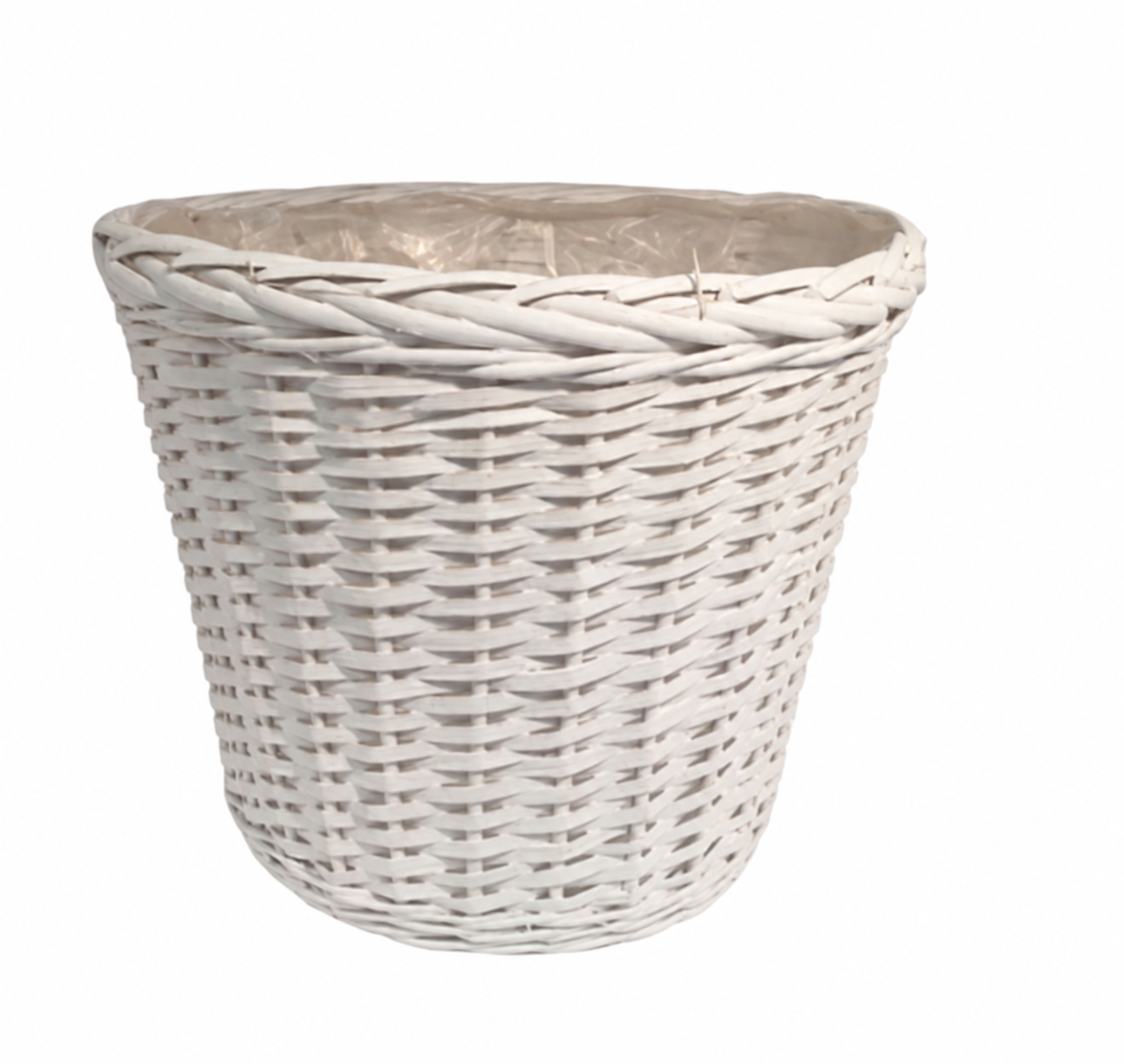 Cesti Caspò. Bor. Treccia Bianco D22h18