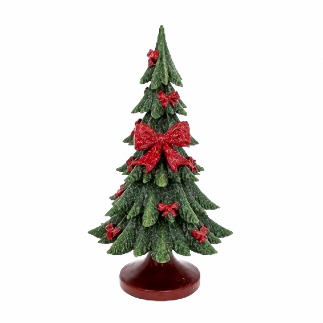 Xmas. Albero Natale Resina Con Fiocchi 17x17x32cm