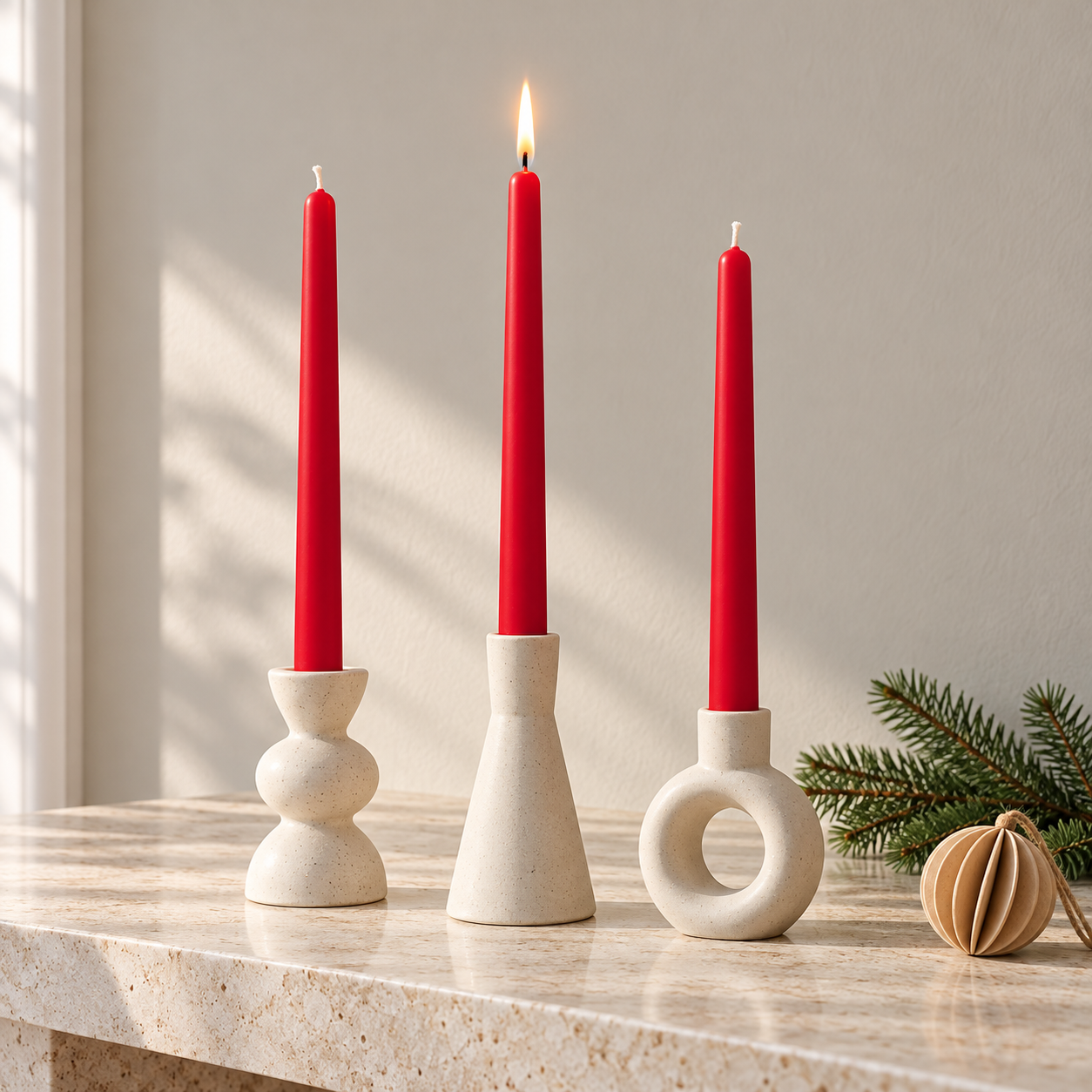Candele. Conico Cm25 Vass.10pz Rosso
