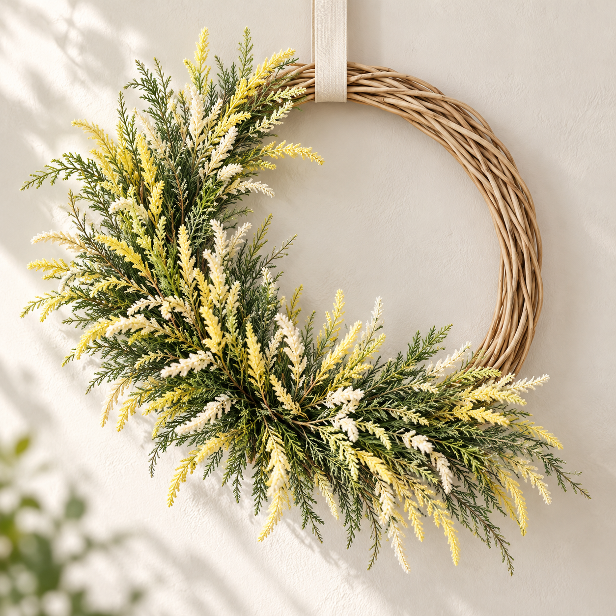 Art. Mazzo Veronica Bush X6 66cm- Yellow White