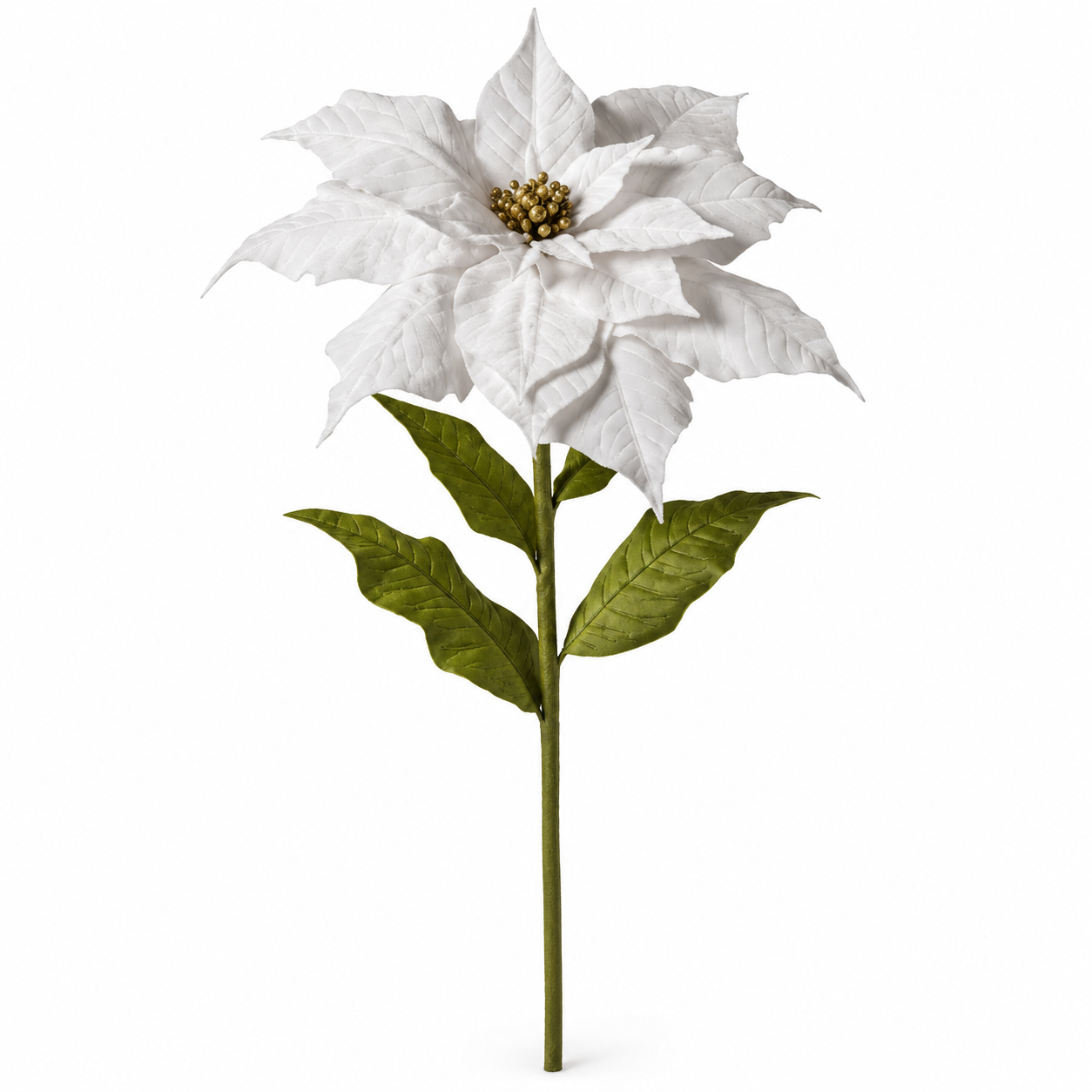 Xmas. Ramo St.natale Velluto 55x55x135cm - White
