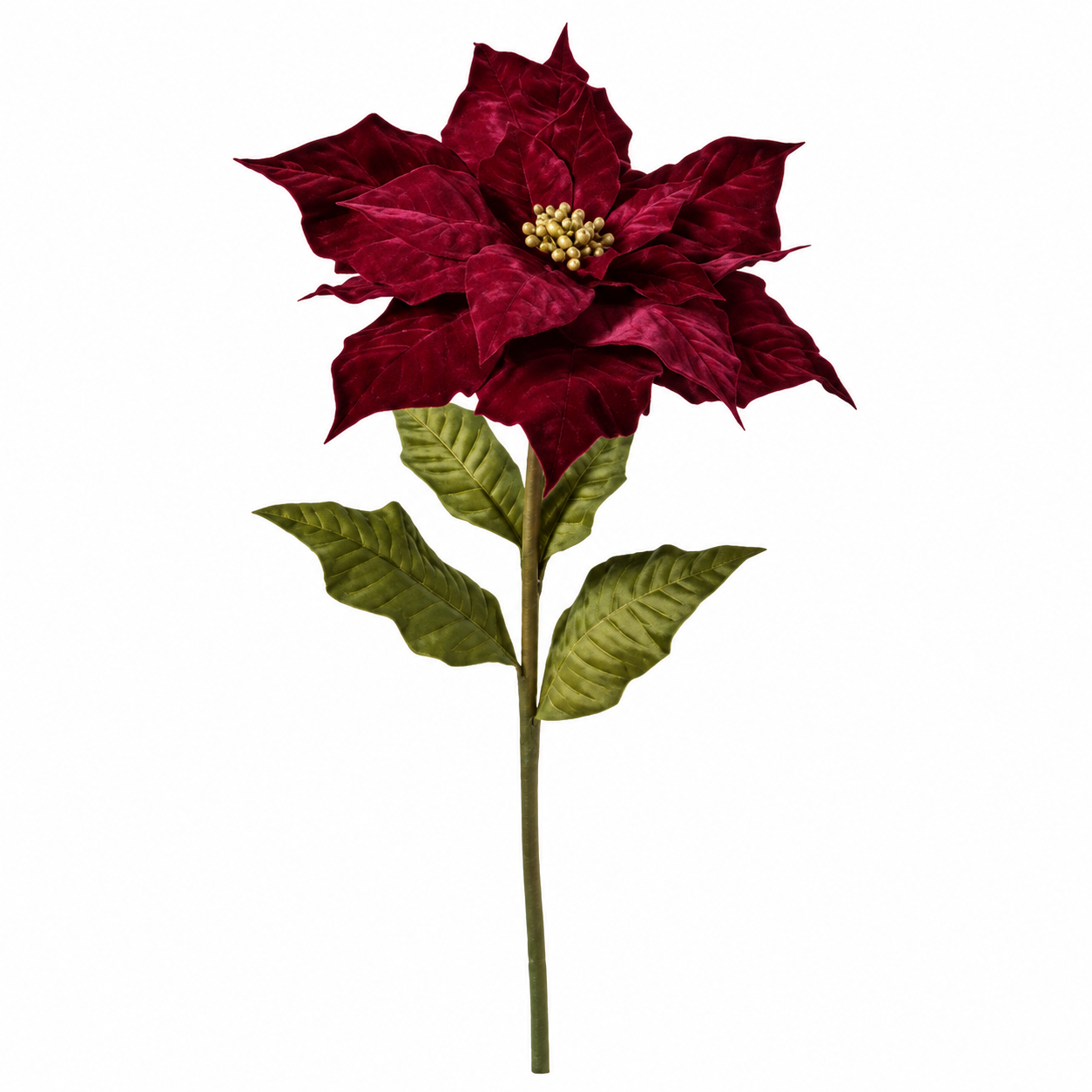 Xmas. Ramo St.natale Velluto 55x55x135cm - Burg.