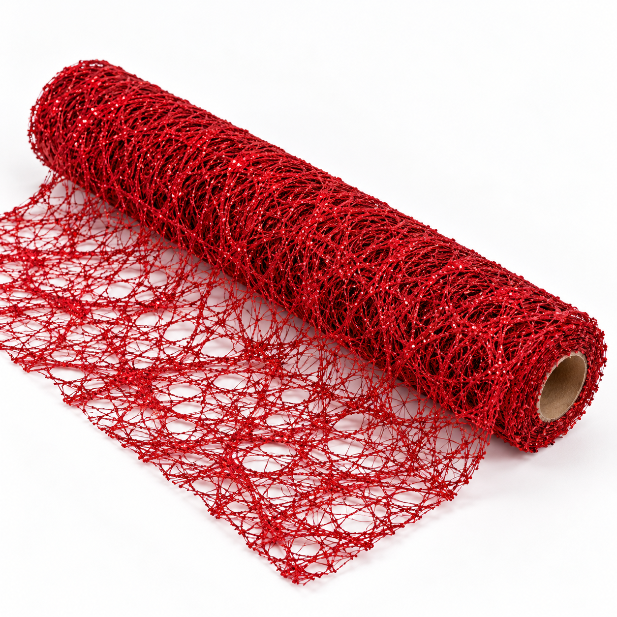 Rotolo Bob. Super Spider Glitter 50cm X 5y - Red