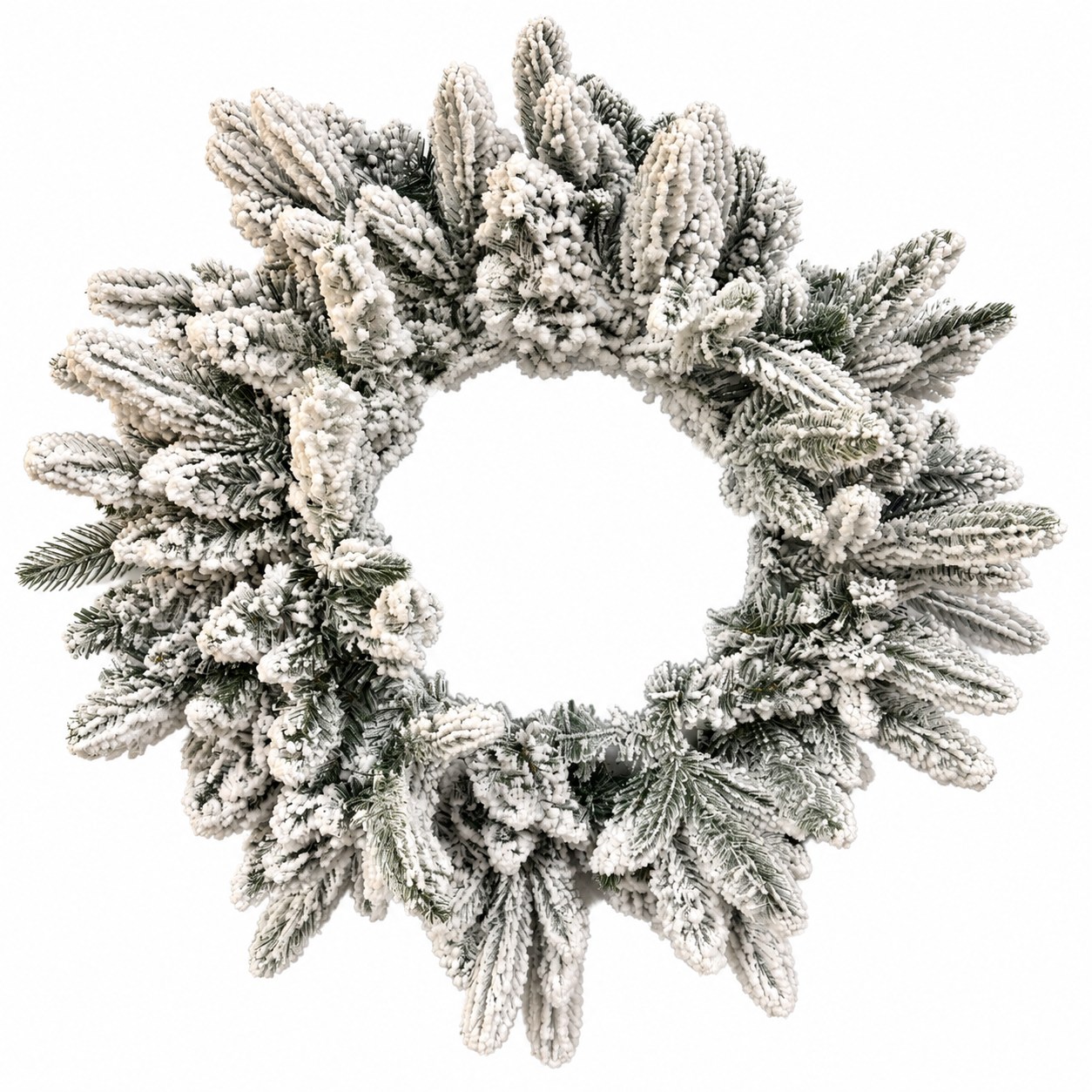 Xmas. Corona Innevata Mix Pe Pvc D.60cm