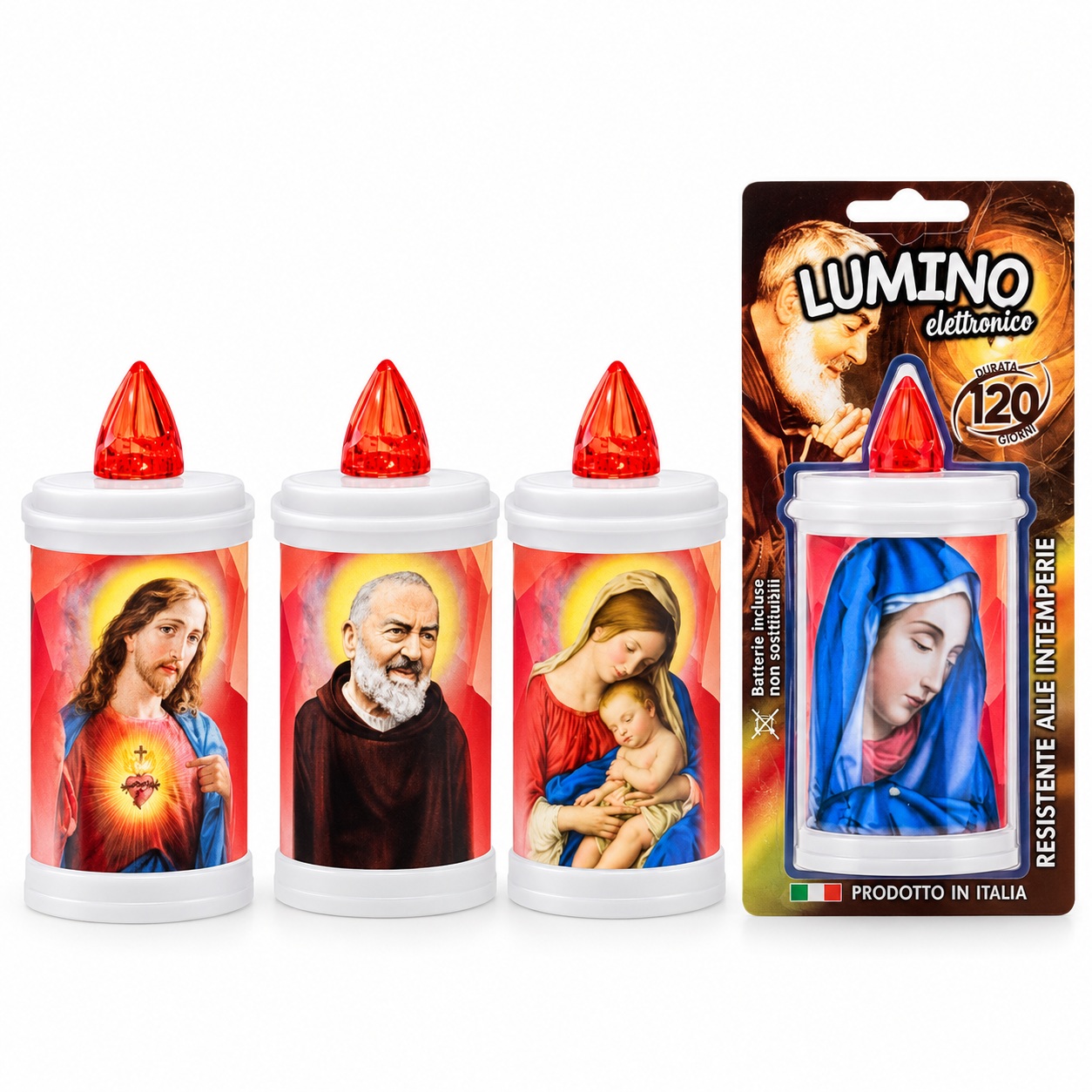 Candele. Lumino Elettrico 120 Giorni - Rosso
