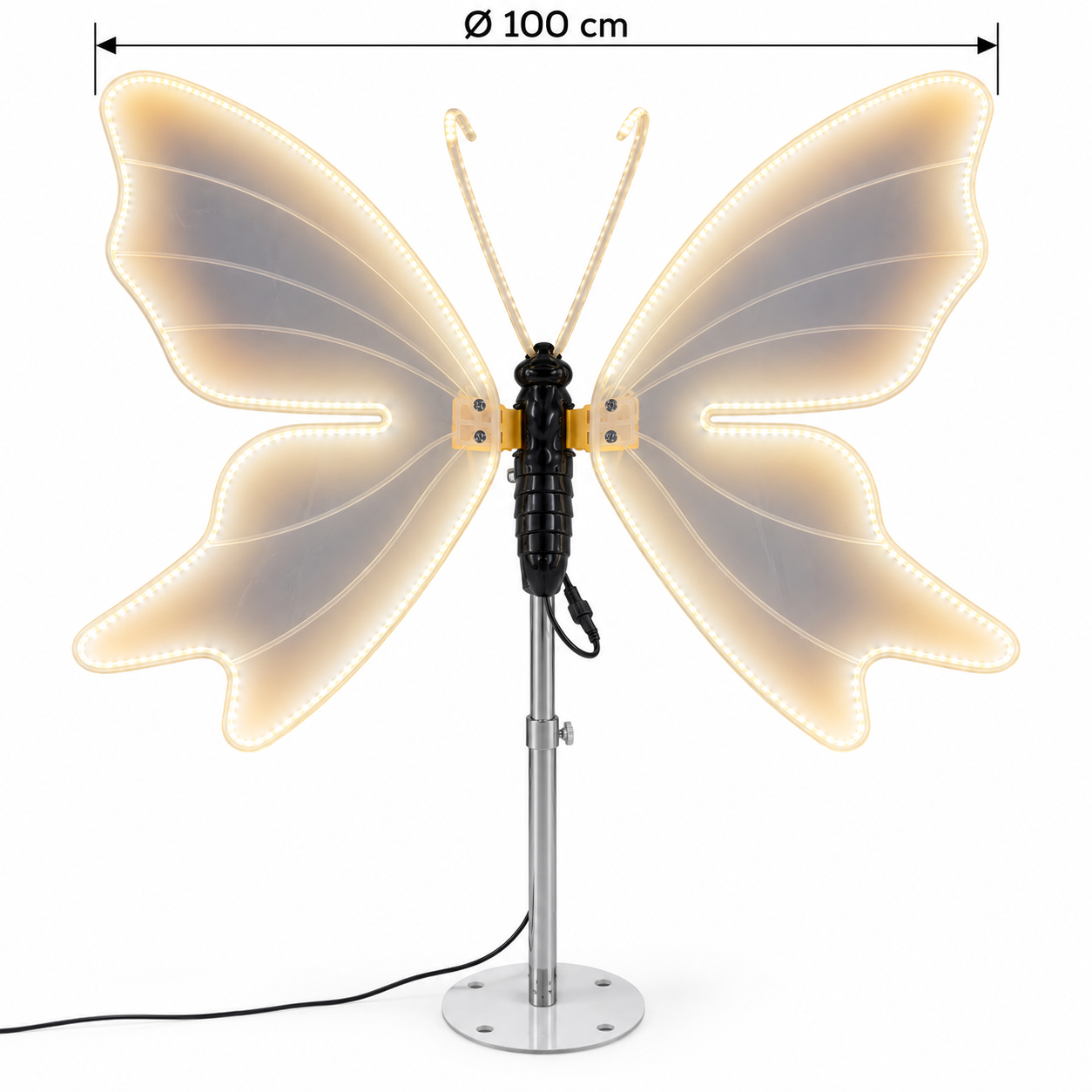 Wedd. Farfalla Led Dinamica 100cm - Luce Calda